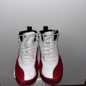 Jordan Men's White and Red Sneakers